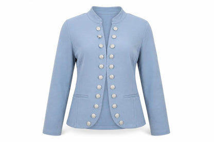 Tesini Womens Blue Jacket Size 16 Hook & Eye