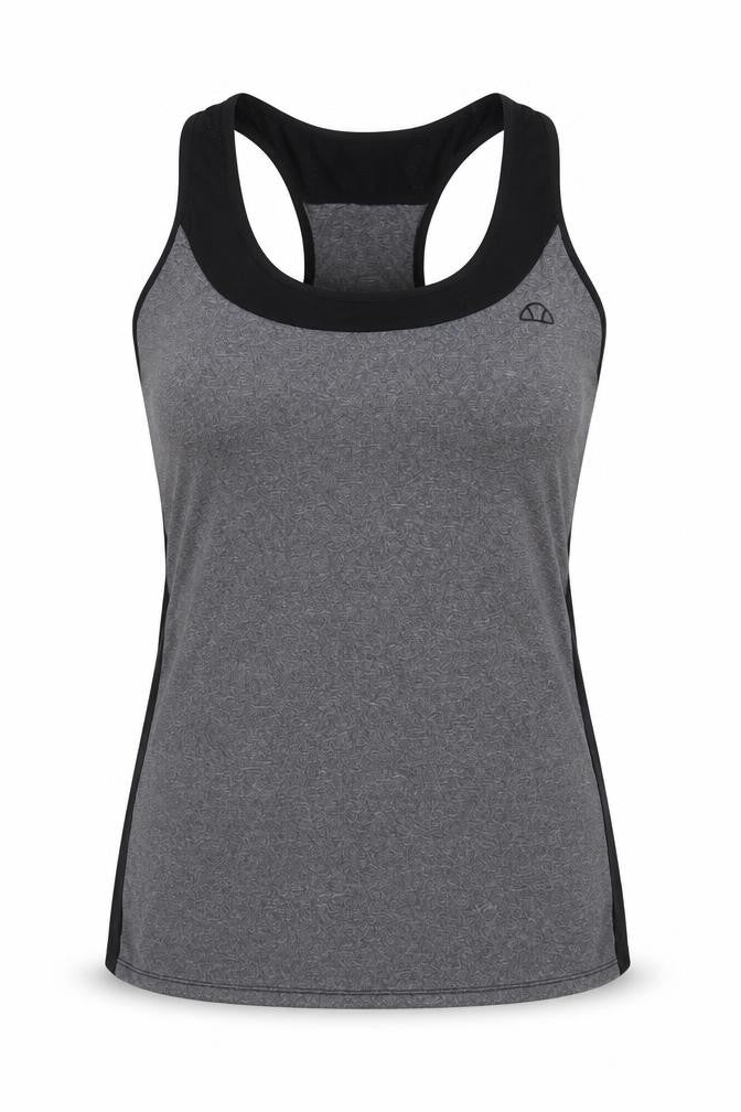 Ellesse Womens Grey Polyester Basic T-Shirt Size 14 Scoop Neck Pullover - Logo