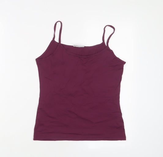 Yessica Womens Purple Nylon Camisole Tank Size M Scoop Neck