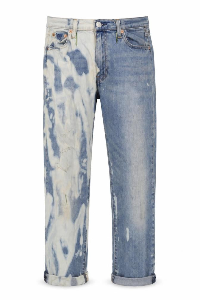 Levi's Womens Blue Cotton Blend Straight Jeans Size 26 in L29 in Regular Zip