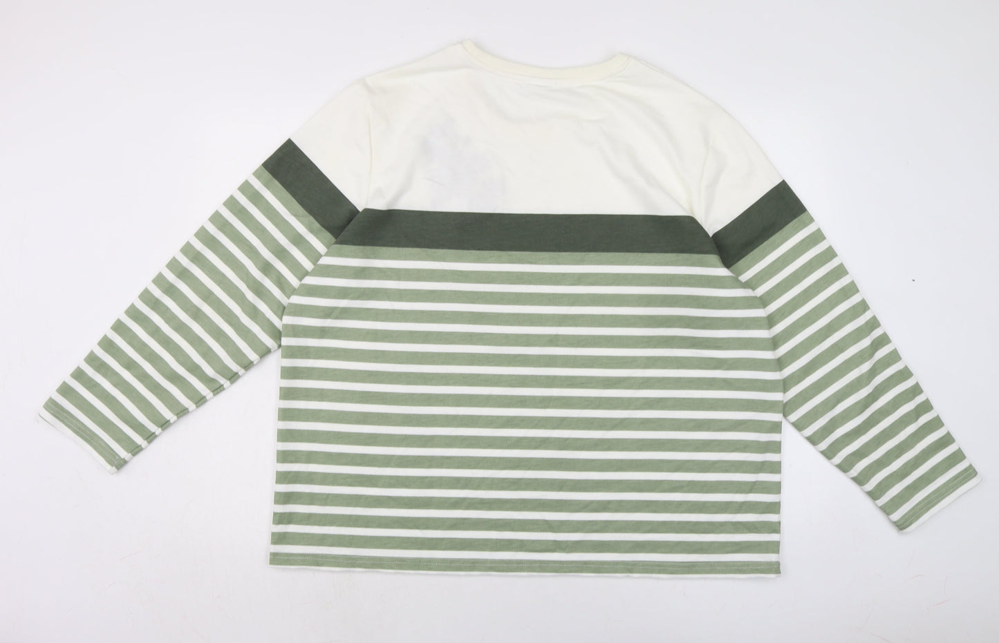 Damart Womens Green Cotton Pullover Sweatshirt Size 22