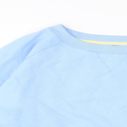 Jack Wills Womens Blue Cotton Pullover Sweatshirt Size 12