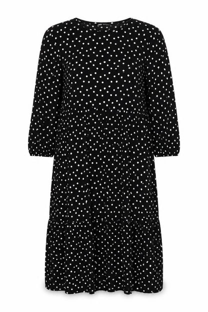 Zara Womens Black Polyester Shift Size S Crew Neck