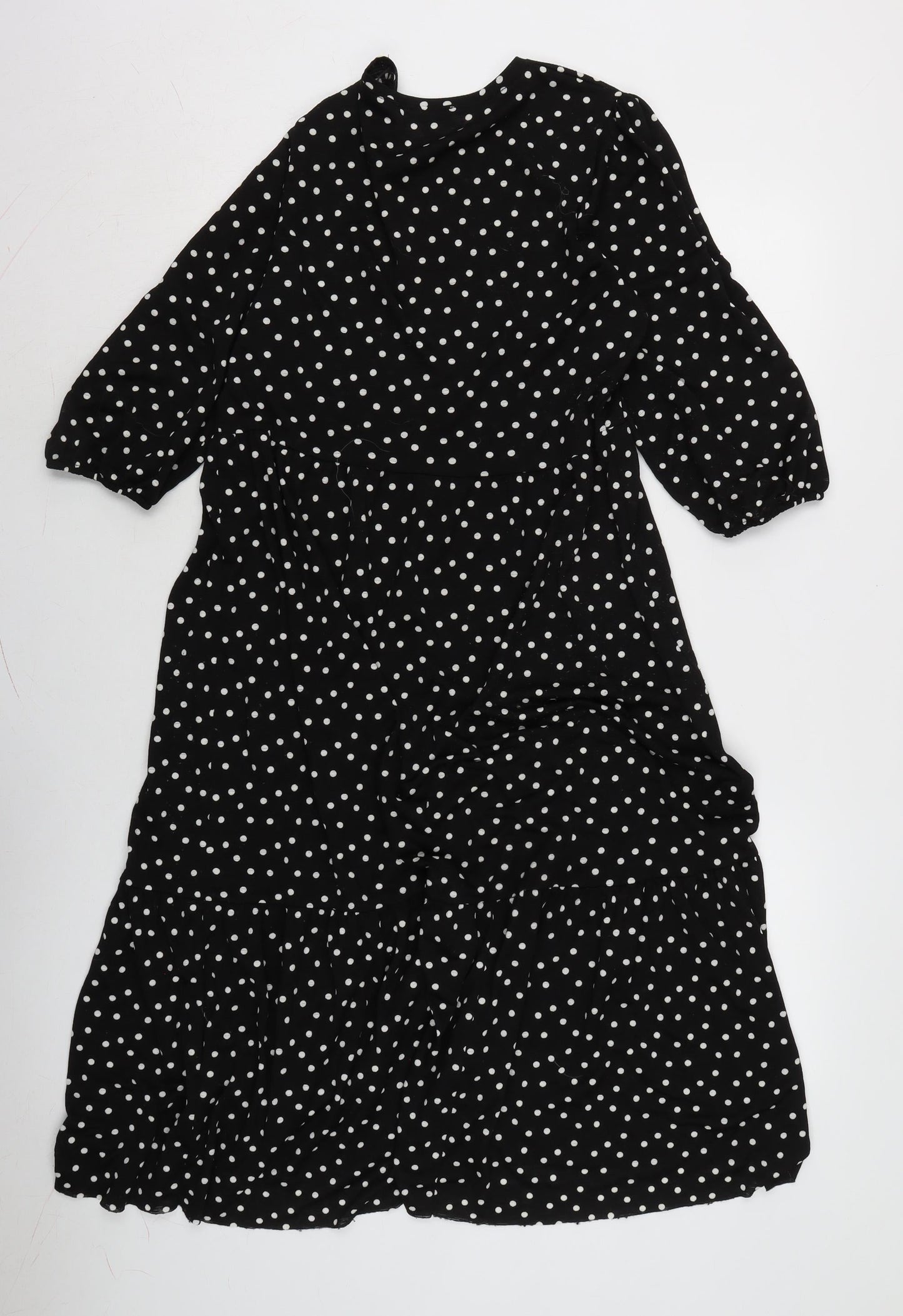 Zara Womens Black Polyester Shift Size S Crew Neck