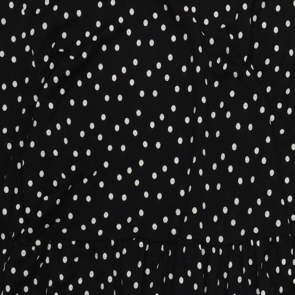 Zara Womens Black Polyester Shift Size S Crew Neck