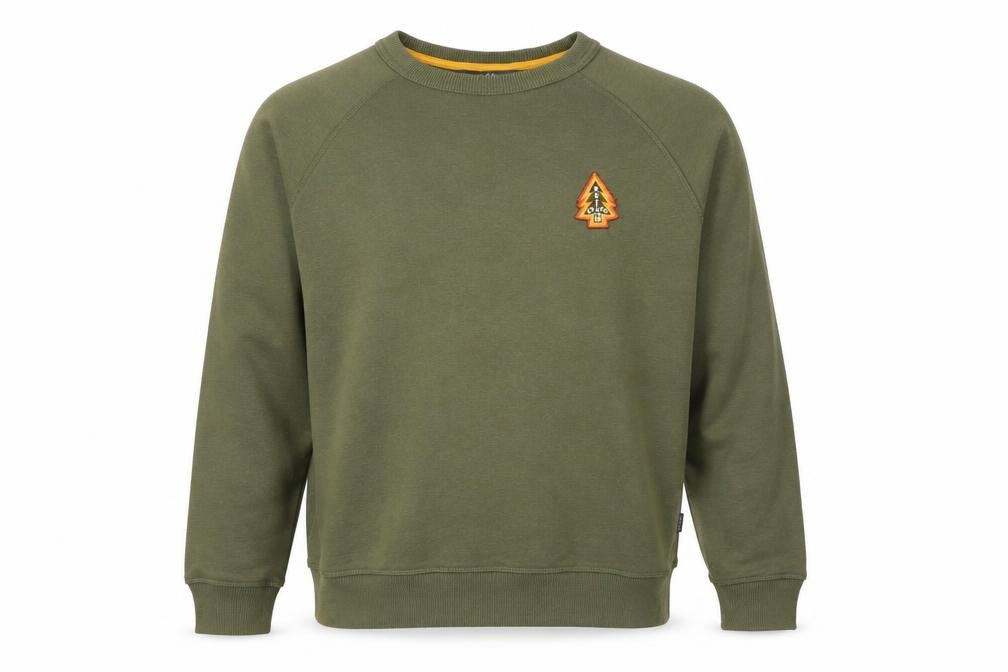 Reicoop Mens Green Cotton Pullover Sweatshirt Size S