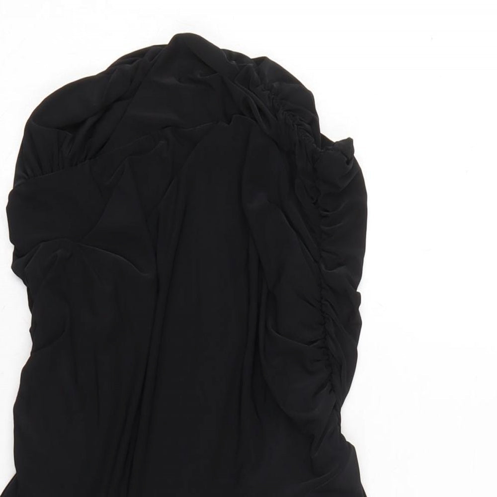 Rebellious Womens Black Polyester Bodycon Size 12 Off the Shoulder