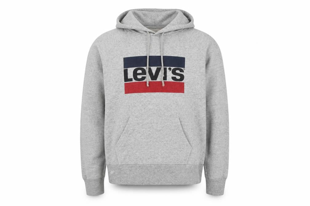 Levi's Mens Grey Cotton Pullover Hoodie Size XS