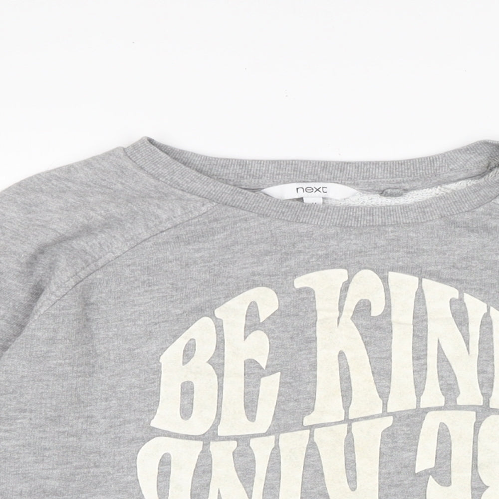 NEXT Womens Grey Cotton Pullover Sweatshirt Size M