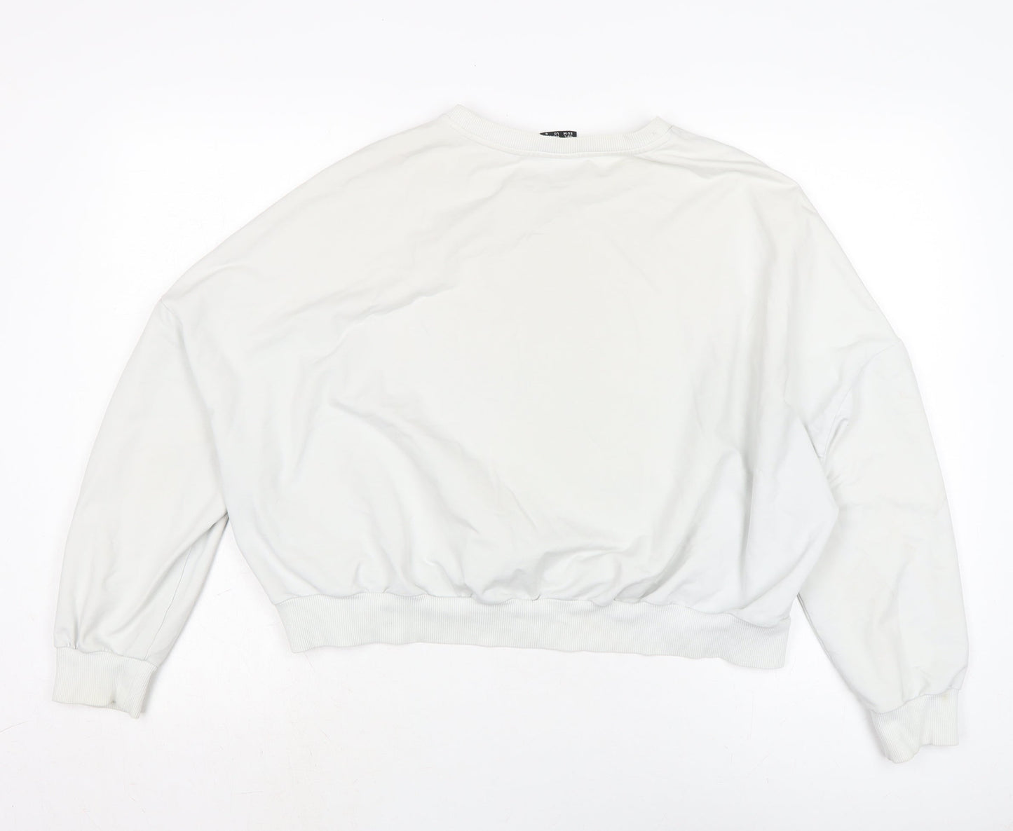 Joy By Lily Womens Grey Cotton Pullover Sweatshirt Size L