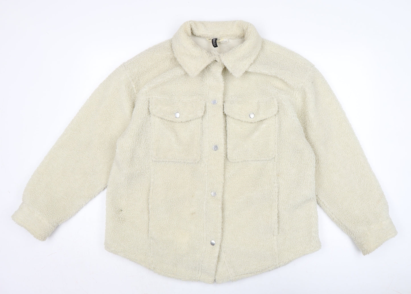 Divided Womens Ivory Jacket Size L Snap