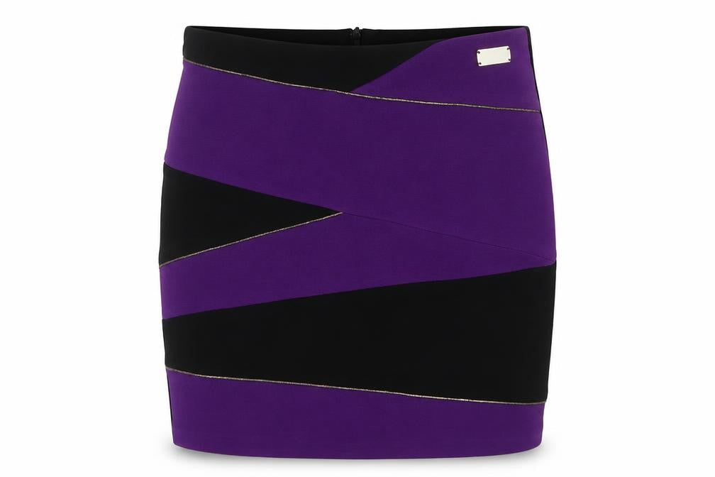 River Island Womens Multicoloured Geometric Polyester A-Line Skirt Size 12 Zip
