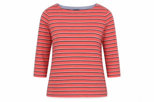 Nautica Womens Red Striped Cotton Pullover Sweatshirt Size S Pullover
