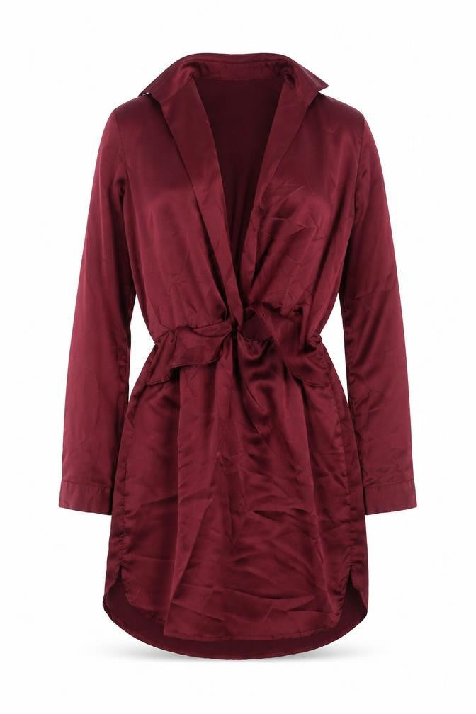 PRETTYLITTLETHING Womens Red Polyester A-Line Size 6 Collared Pullover