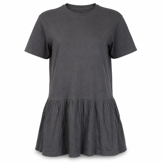 Divided by H&M Womens Grey Cotton T-Shirt Dress Size M Round Neck Pullover