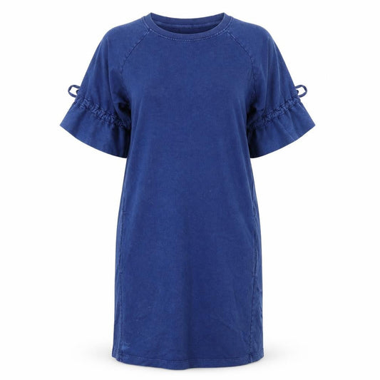 Next Womens Blue Cotton T-Shirt Dress Size 14 Round Neck Pullover