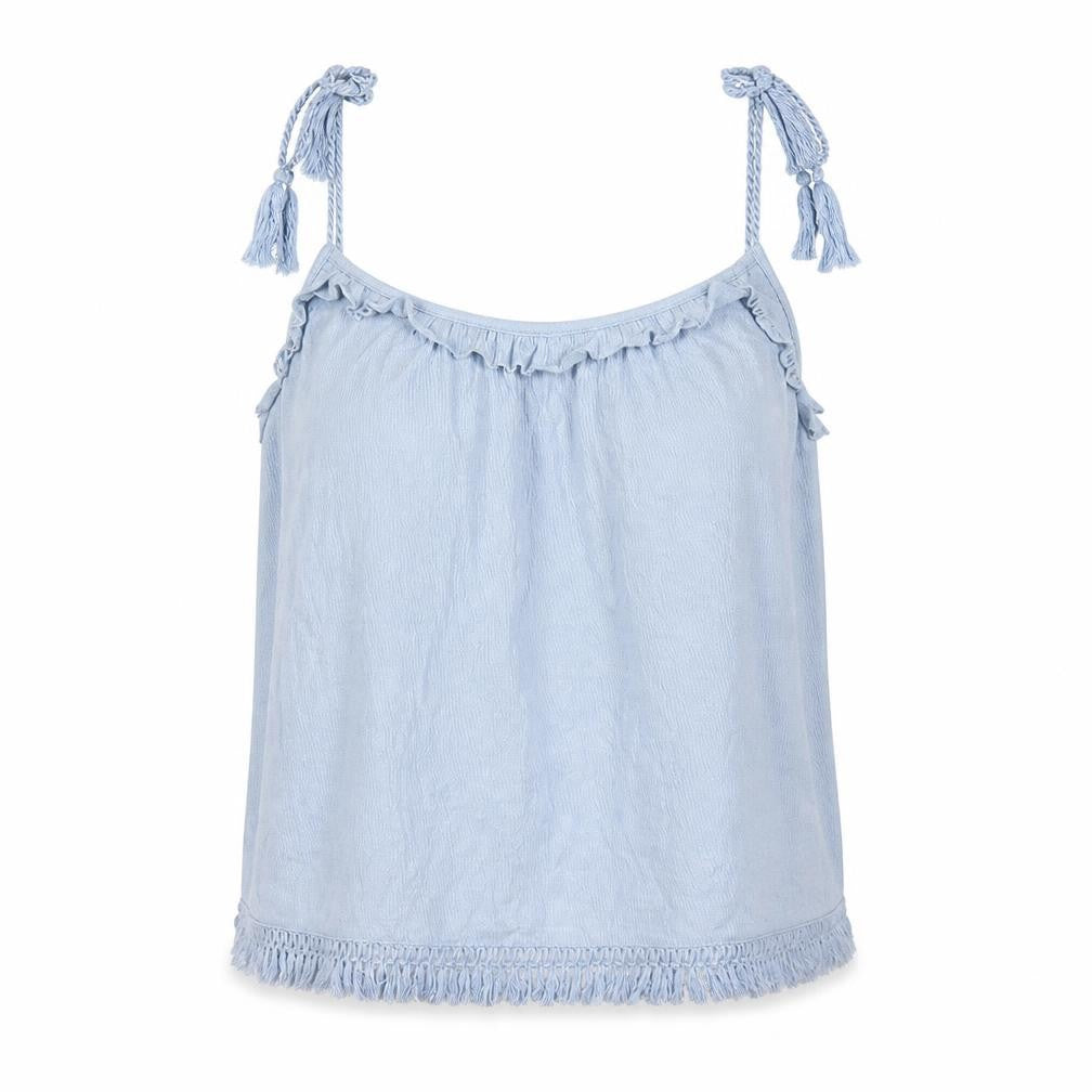 Heritage Falmer Womens Blue Polyester Basic Tank Size 12 Round Neck
