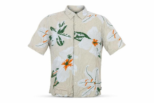 Only & Sons Mens Multicoloured Floral Viscose Button-Up Size M Collared Button