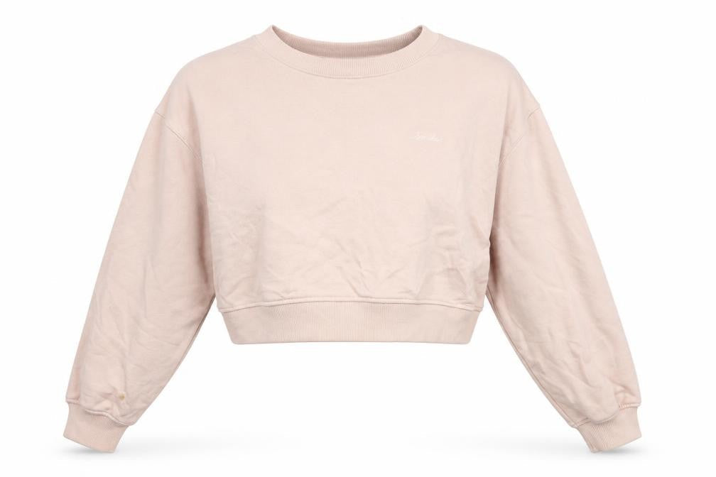 Divided by H&M Womens Beige Cotton Pullover Sweatshirt Size S Pullover - Smile
