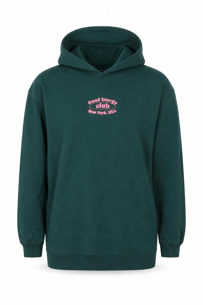 Oh Me Oh My Womens Green Cotton Pullover Hoodie Size 6 Pullover - Good Energy Club