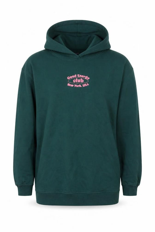Oh Me Oh My Womens Green Cotton Pullover Hoodie Size 6 Pullover - Good Energy Club