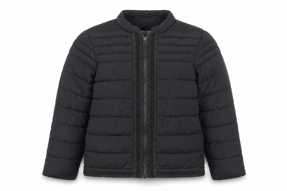NEXT Girls Grey Puffer Jacket Jacket Size 8 Years Zip
