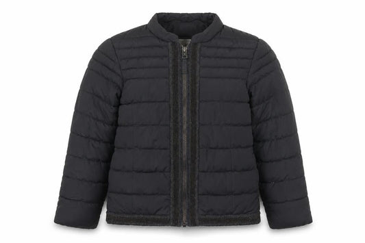 Next Girls Grey Puffer Jacket Jacket Size 8 Years Zip