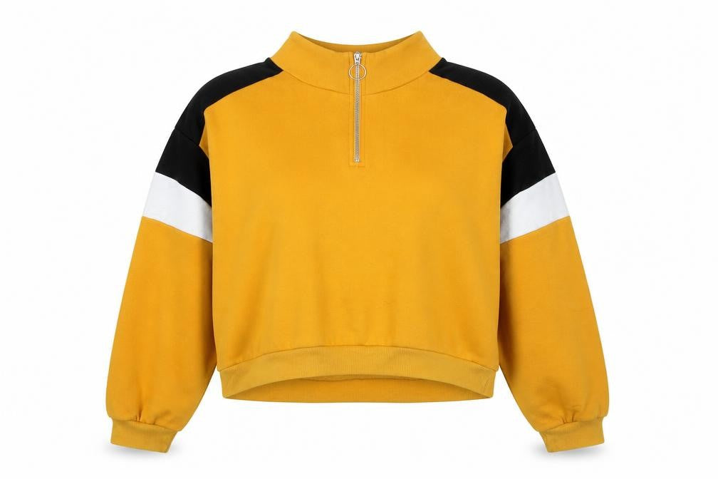 Divided by H&M Womens Yellow Cotton Pullover Sweatshirt Size XL Pullover