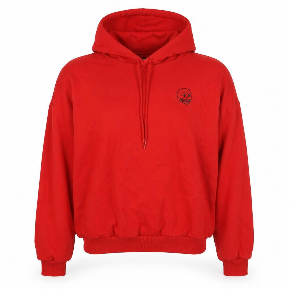 Cheap Monday Womens Red Cotton Pullover Hoodie Size L Pullover - Logo
