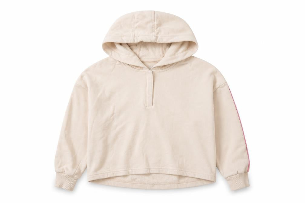 Marks & Spencer Girls Beige Polyester Pullover Hoodie Size 7-8 Years Pullover