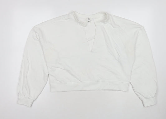 Missguided Womens White Polyester Pullover Sweatshirt Size 6 Pullover