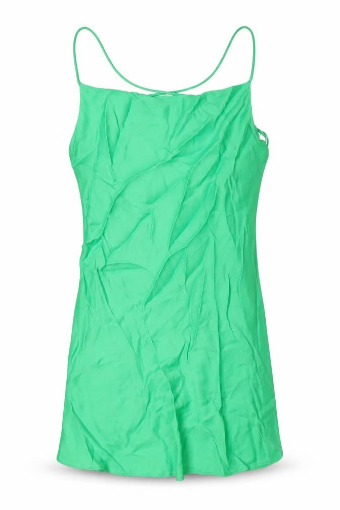 Zara Womens Green Viscose A-Line Size M Scoop Neck