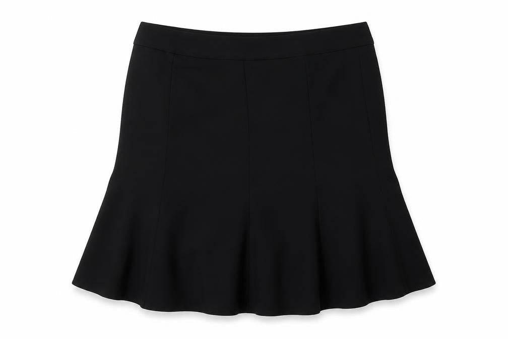 essence Womens Black Polyester A-Line Skirt Size 22 Zip