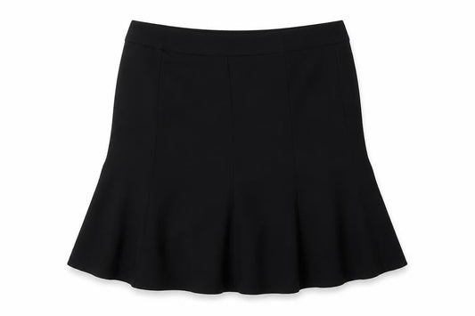 Essence Womens Black Polyester A-Line Skirt Size 22 Zip