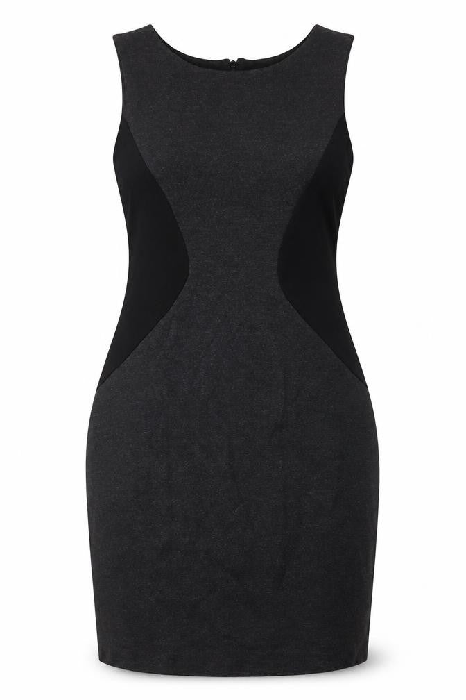 Jacob Womens Black Rayon Bodycon Size S Boat Neck Zip