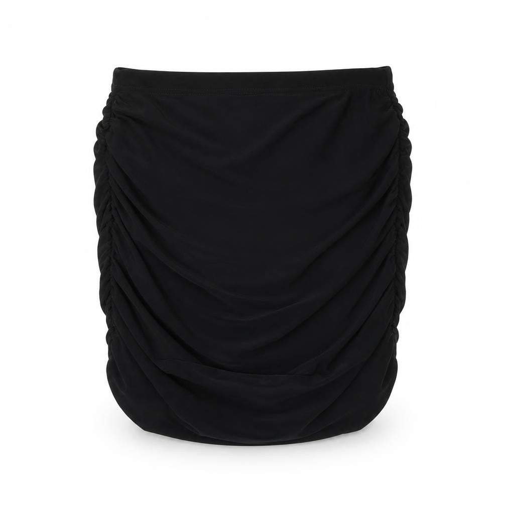 PRETTYLITTLETHING Womens Black Polyester A-Line Skirt Size 8