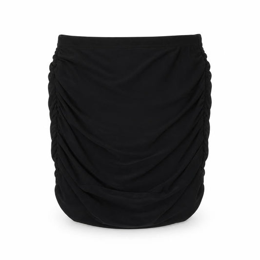 PRETTYLITTLETHING Womens Black Polyester A-Line Skirt Size 8
