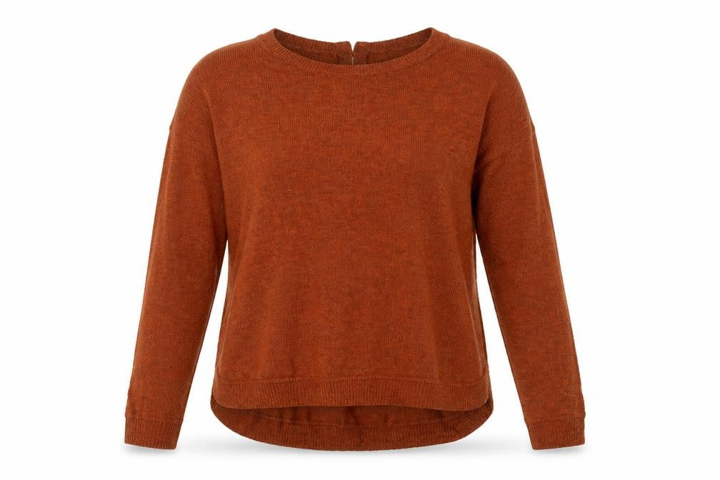 H&M Womens Orange Crew Neck Acrylic Pullover Jumper Size XS - Zip Back