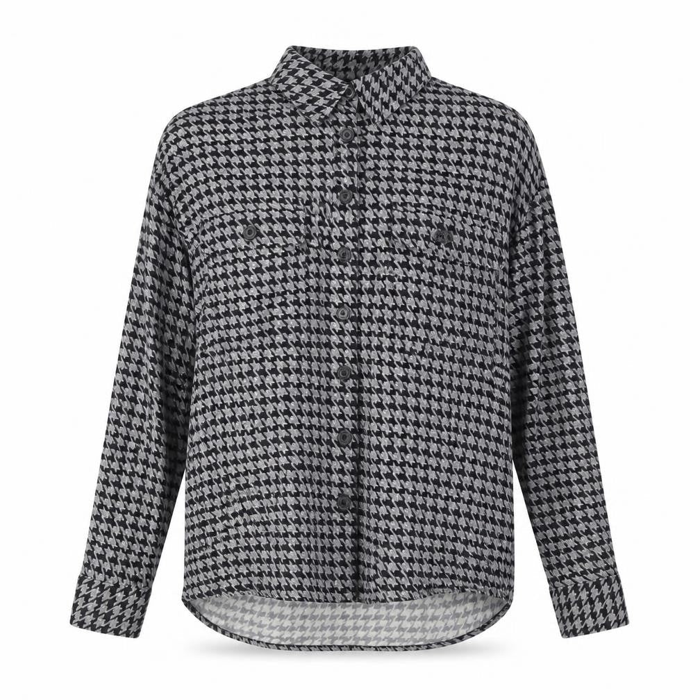 NEXT Womens Black Check Viscose Basic Button-Up Size 6 Collared