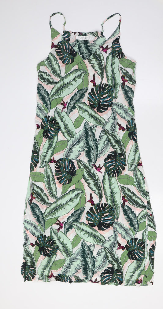 Seafolly Womens Multicoloured Viscose A-Line Size S Square Neck - Leaves