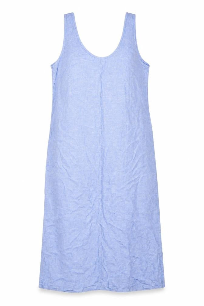 Marks & Spencer Womens Blue Flax A-Line Size 8 Scoop Neck