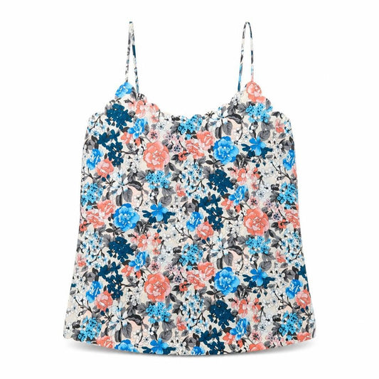Oasis Womens Multicoloured Floral Polyester Camisole T-Shirt Size 10 V-Neck
