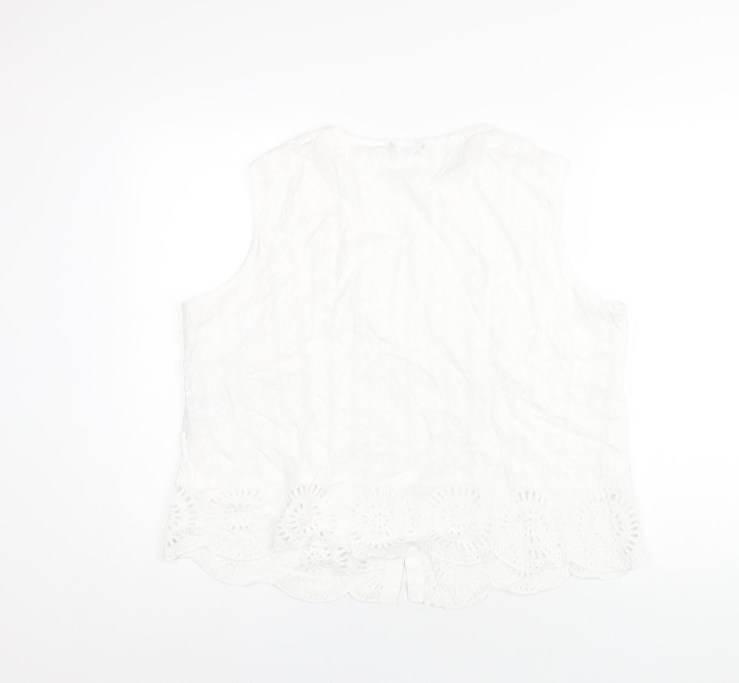Roman Womens White Cotton Basic T-Shirt Size 16 V-Neck