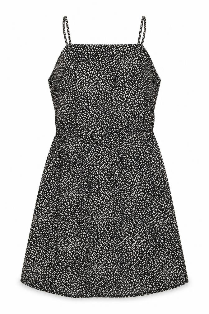 Missguided Womens Black Geometric Polyester A-Line Size 16 Square Neck Zip