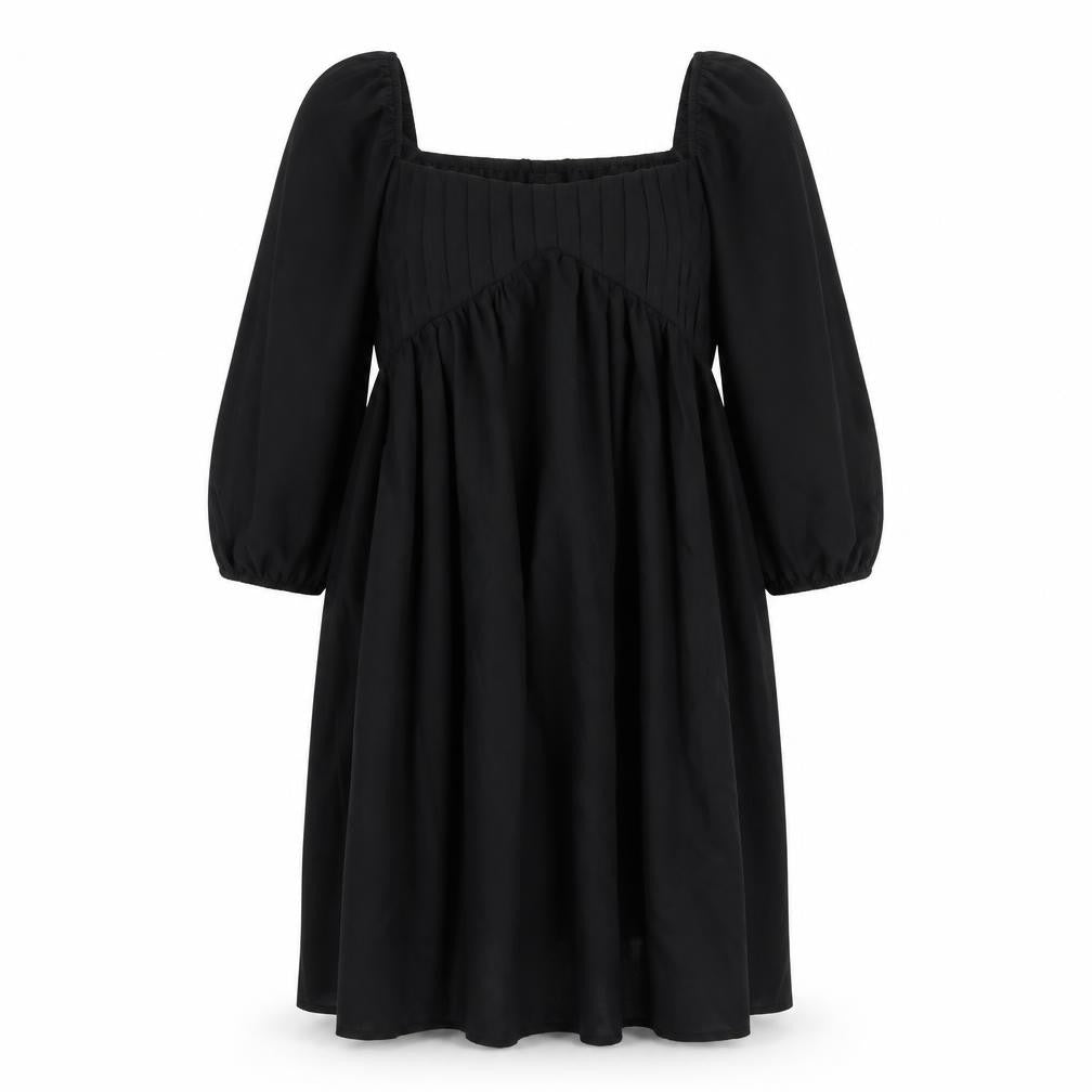 Boohoo Womens Black Polyester A-Line Size 12 Scoop Neck Zip