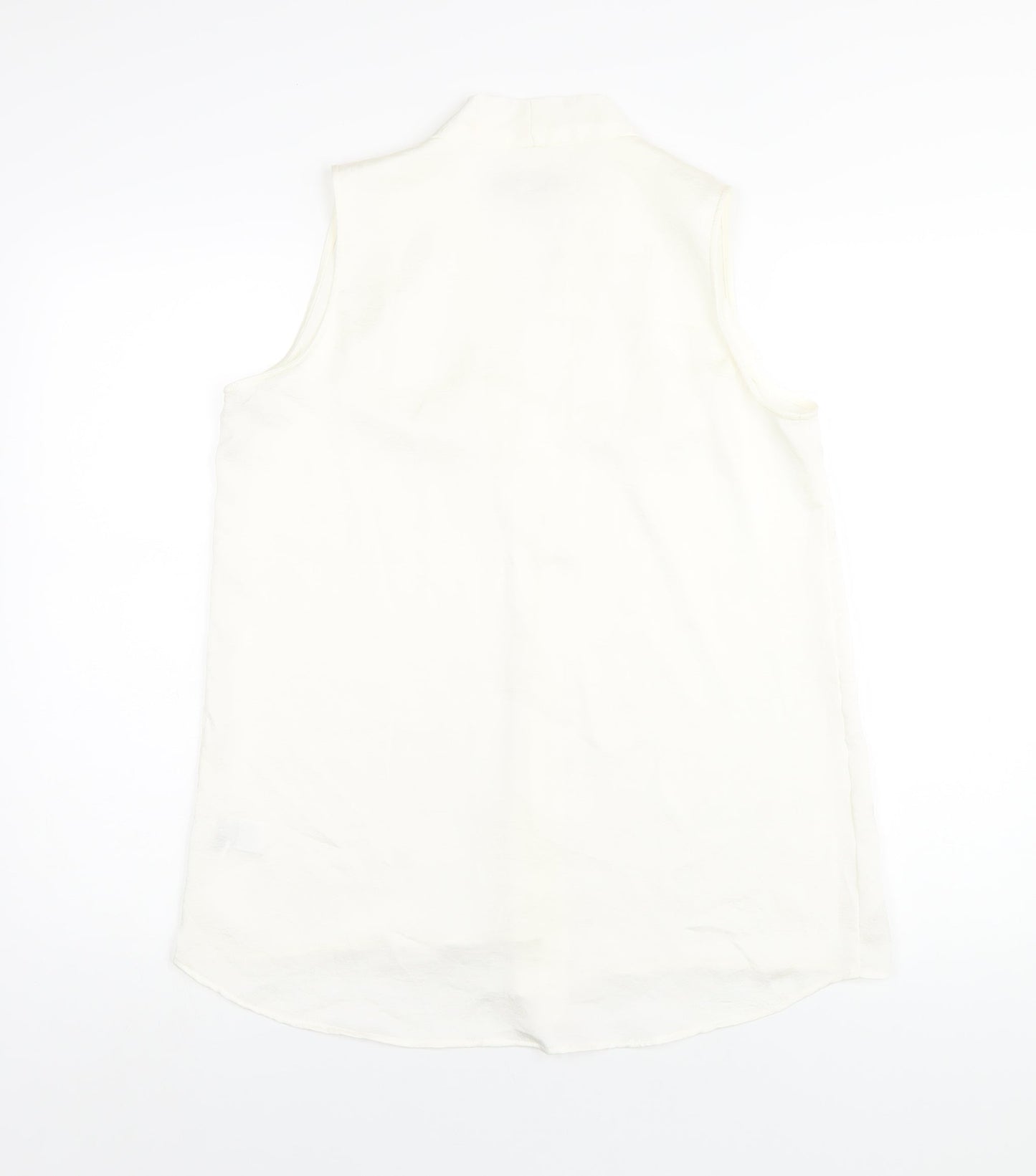NEXT Womens Ivory Polyester Basic Blouse Size 12 V-Neck