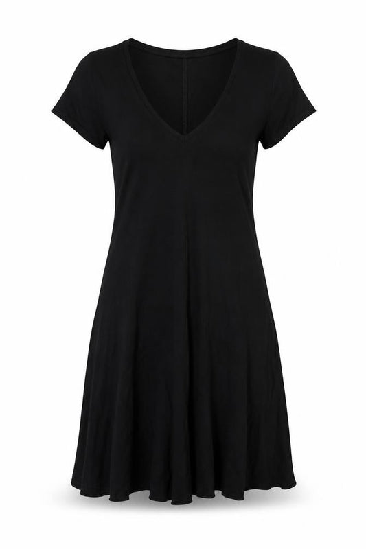 FOREVER 21 Womens Black Viscose A-Line Size S V-Neck Pullover