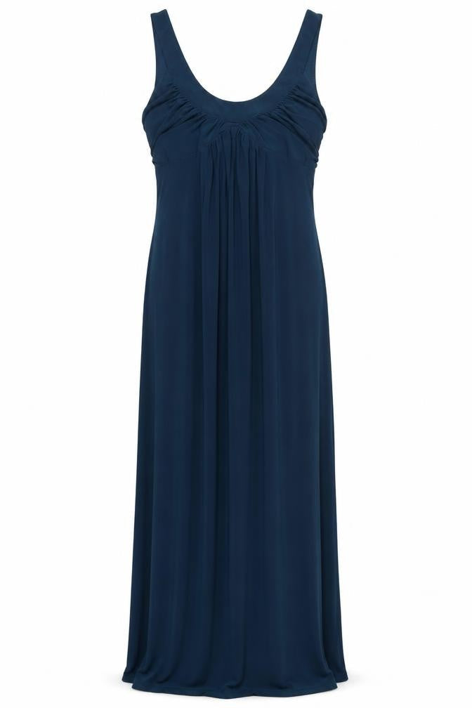 Oasis Womens Blue Polyester Maxi Size M Scoop Neck Pullover