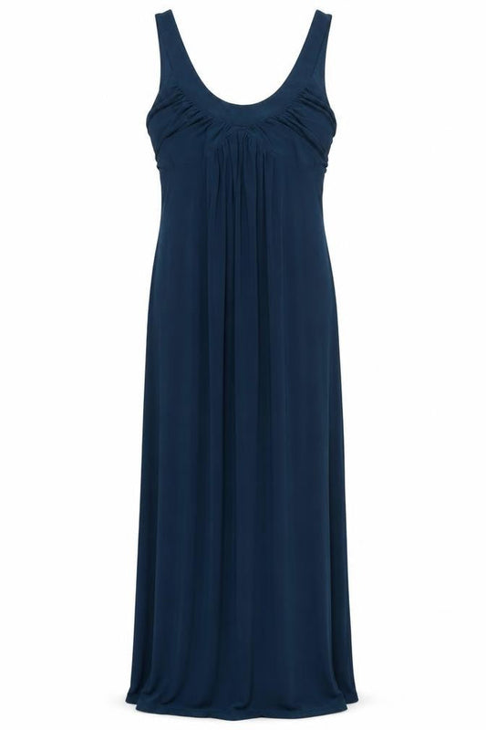 Oasis Womens Blue Polyester Maxi Size M Scoop Neck Pullover