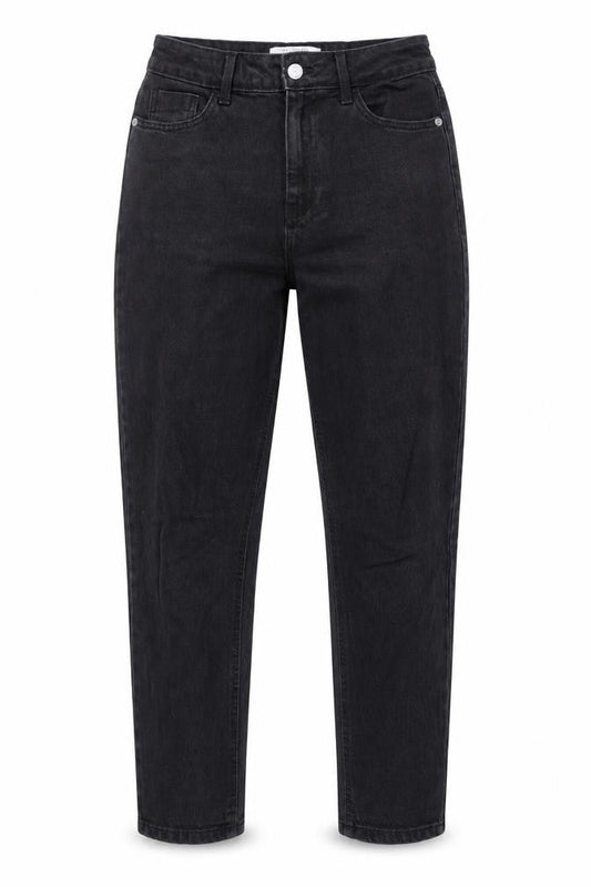 New Look Womens Black Cotton Tapered Jeans Size 8 L26 in Regular Zip - Ankle Grazer